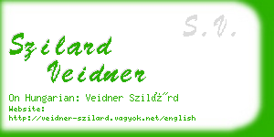 szilard veidner business card